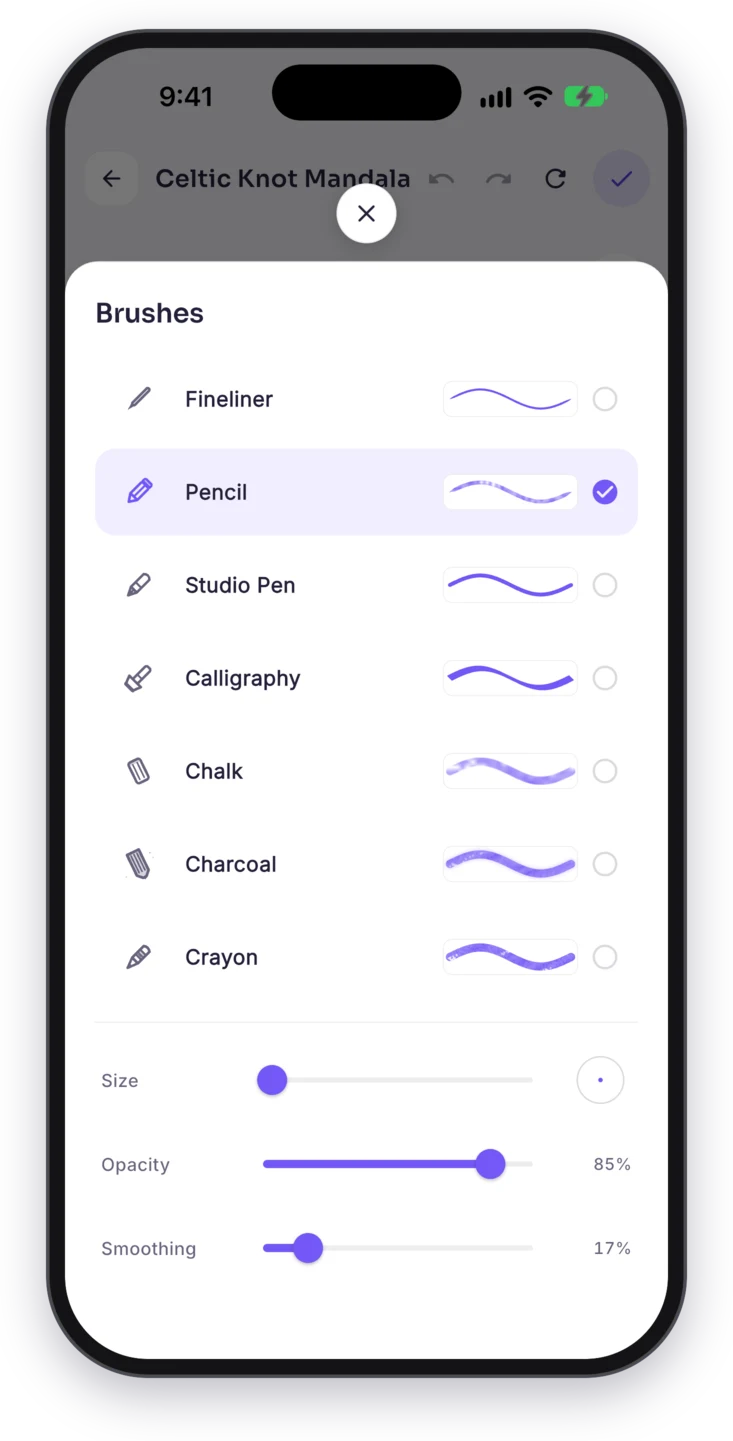 Brushes that feel real